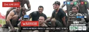 Participants conquering obstacles at the Warrior Race South Africa.