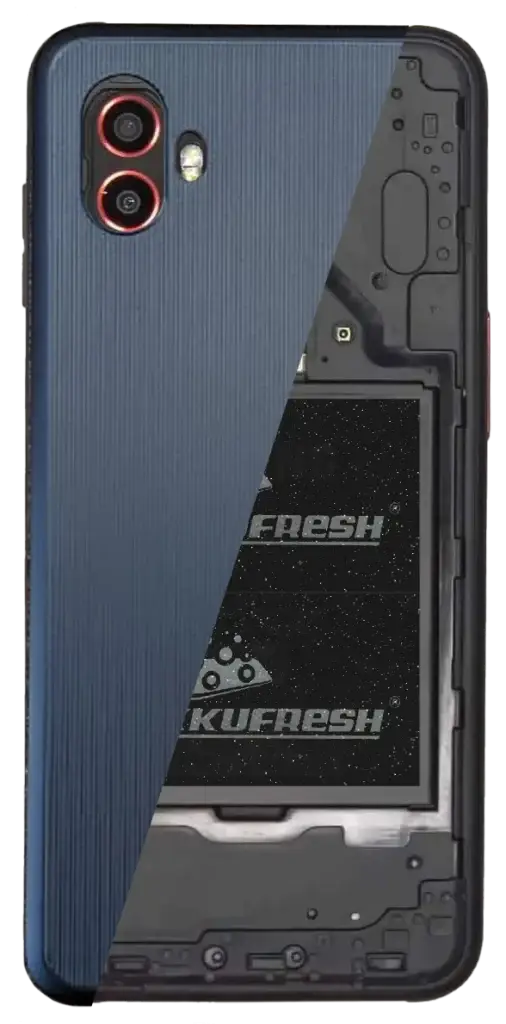 AkkuFresh foil installed directly on the battery under the cover.